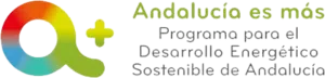 "Andalucía es más" logo — Programme for the Sustainable Energy Development of Andalusia.
