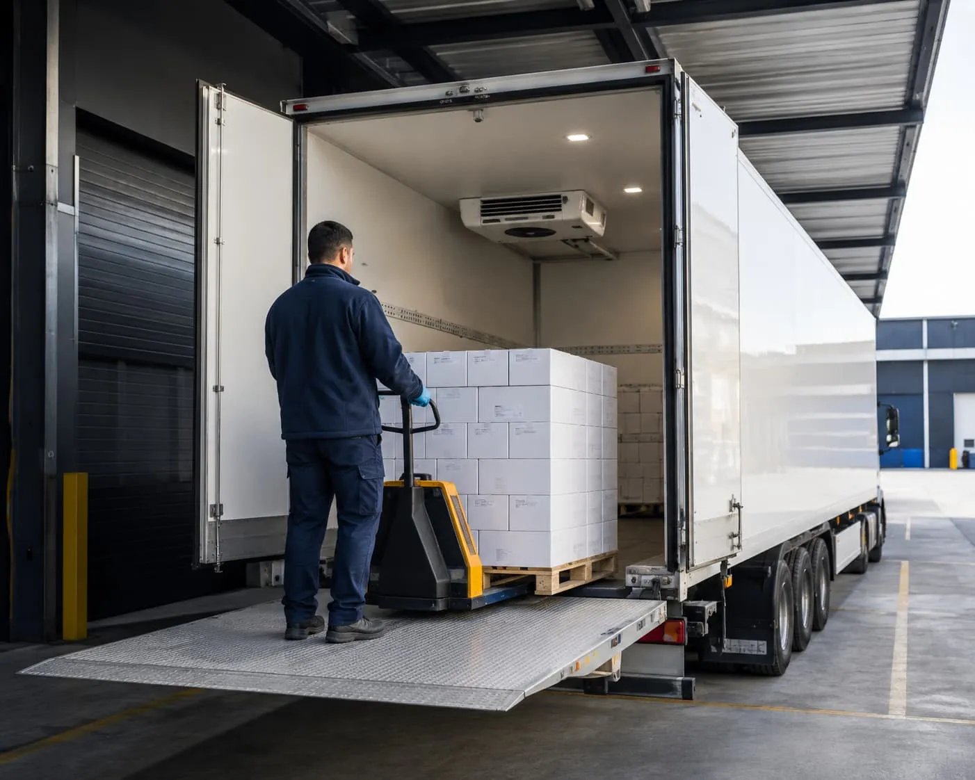 Pharmaceutical goods loaded under controlled temperature